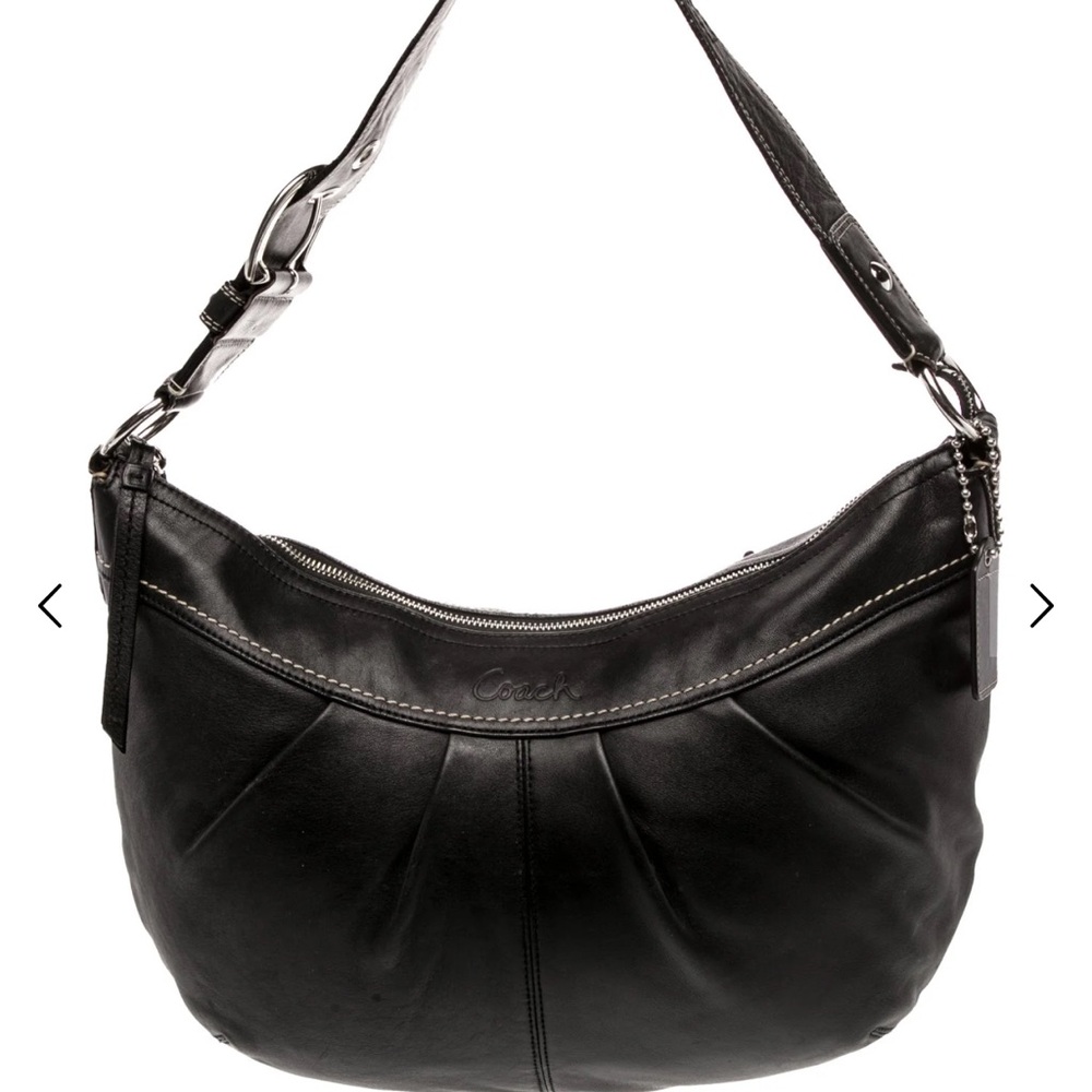 Coach SoHo Black Leather Shoulder Bag EUC - Picture 2 of 11